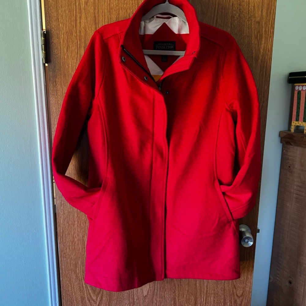 Pendleton Women’s Cascade Wool Jacket (Red, Medium)